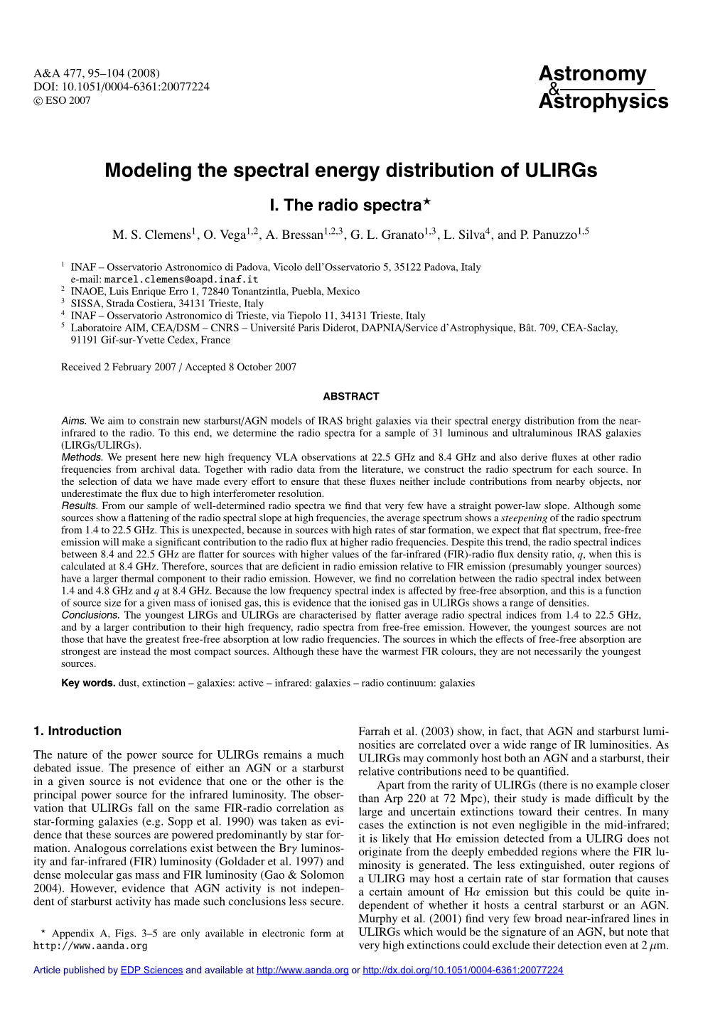 Modeling the Spectral Energy Distribution of Ulirgs I