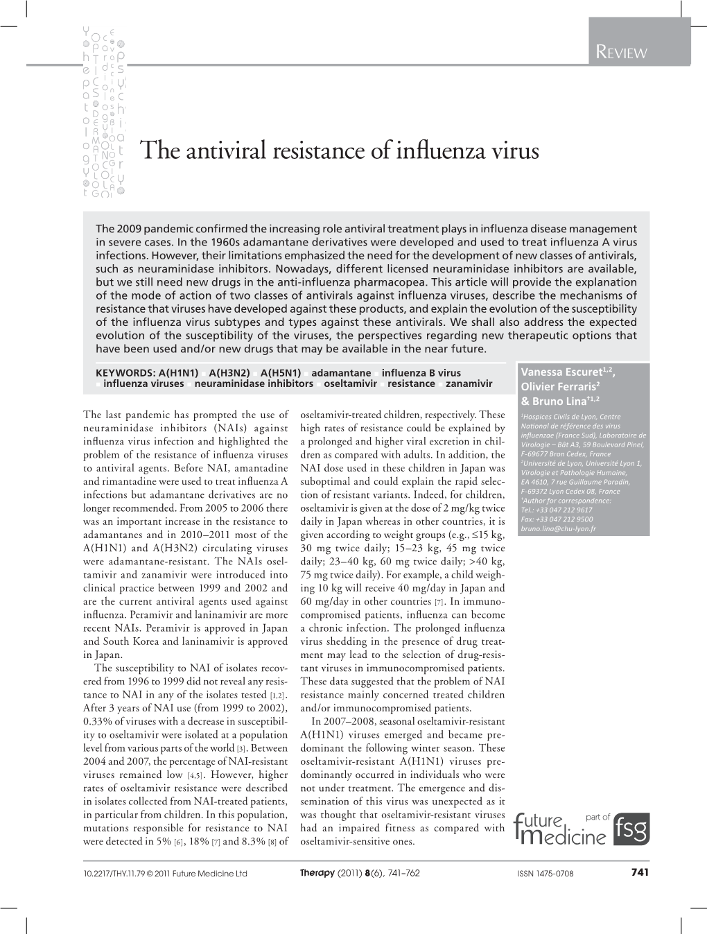 The Antiviral Resistance of Influenza Virus