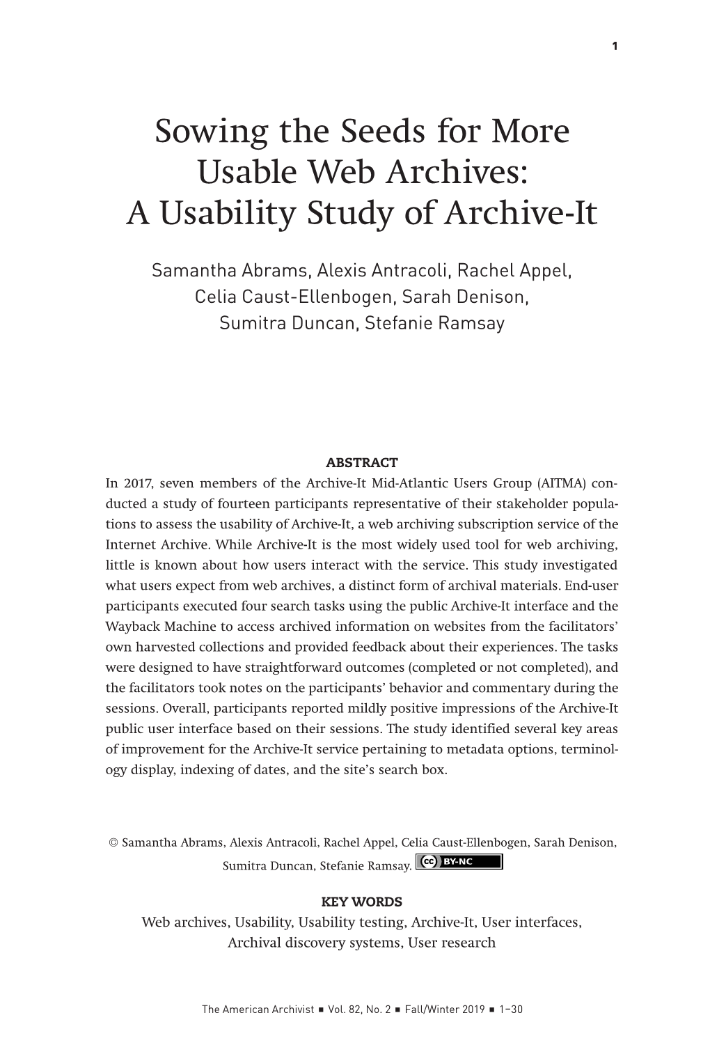 Sowing the Seeds for More Usable Web Archives: a Usability Study of Archive-It