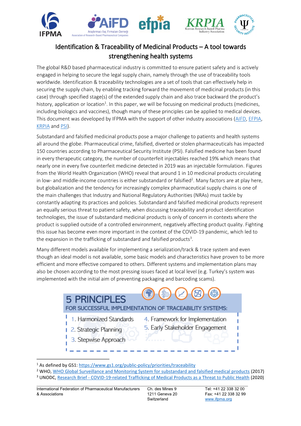 Identification & Traceability of Medicinal Products