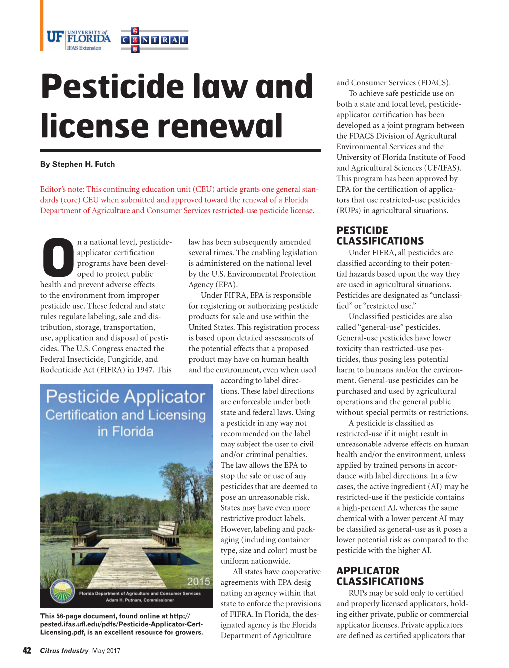 Pesticide Law and License Renewal