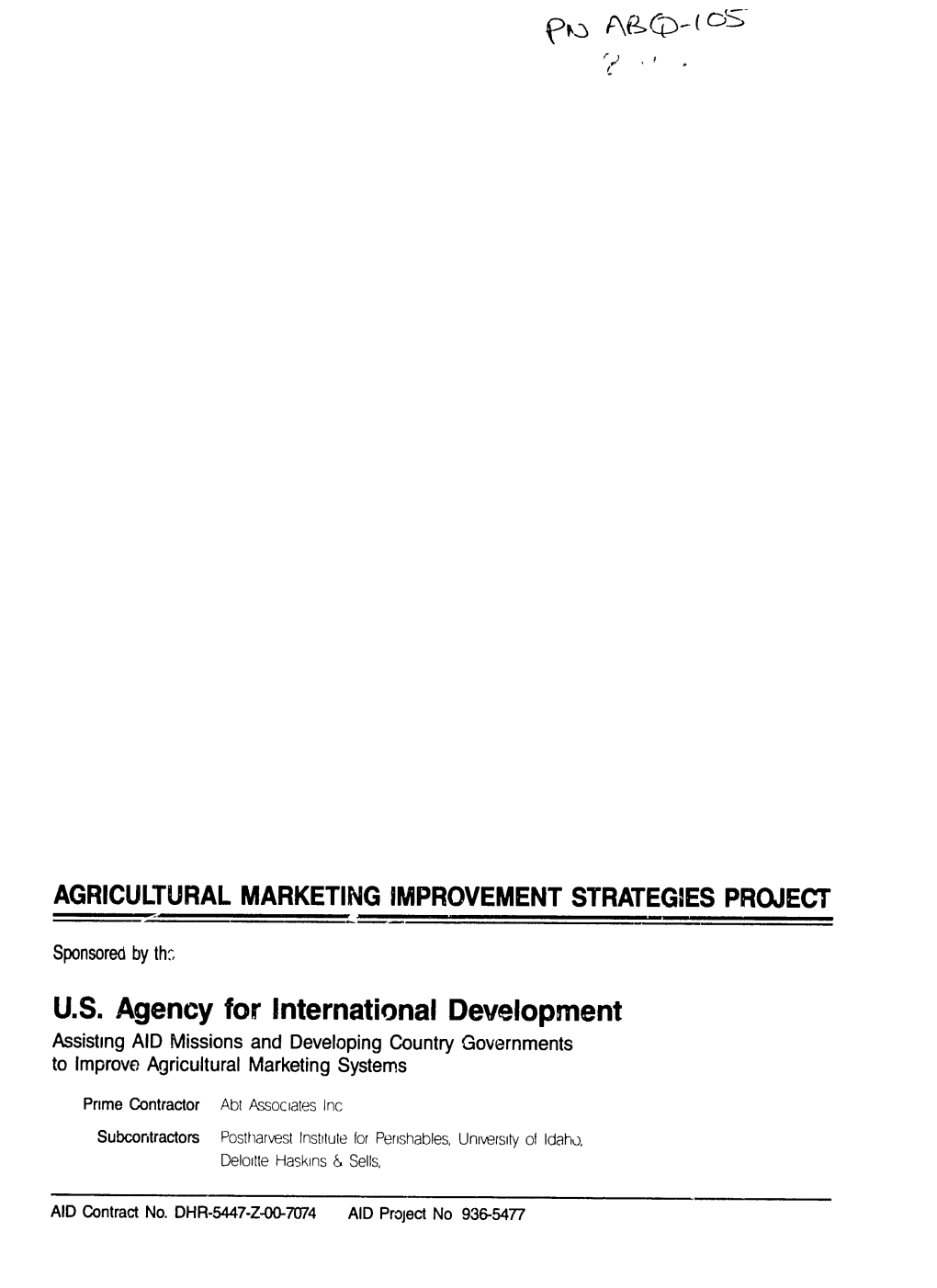 U.S.Agency for International Development