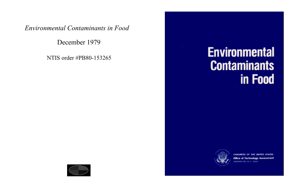 Environmental Contaminants in Food December 1979