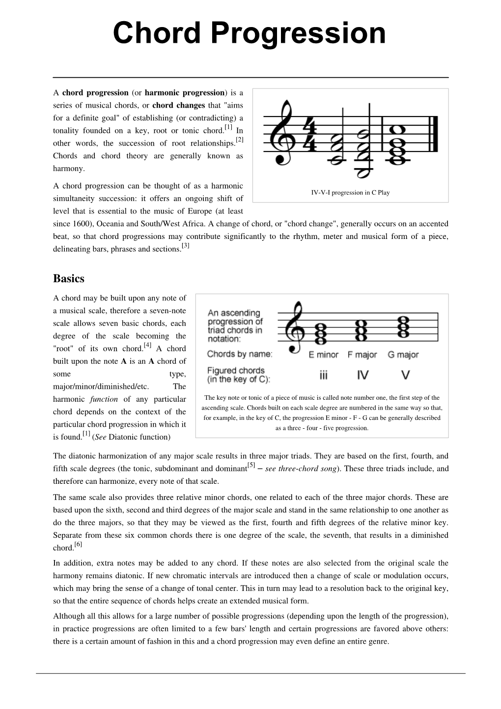 Chord Progression