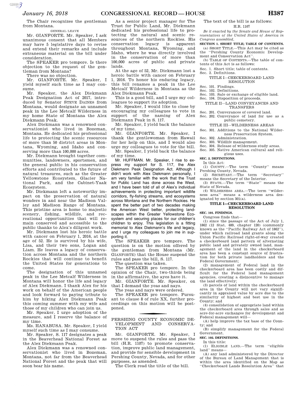 Congressional Record—House H387