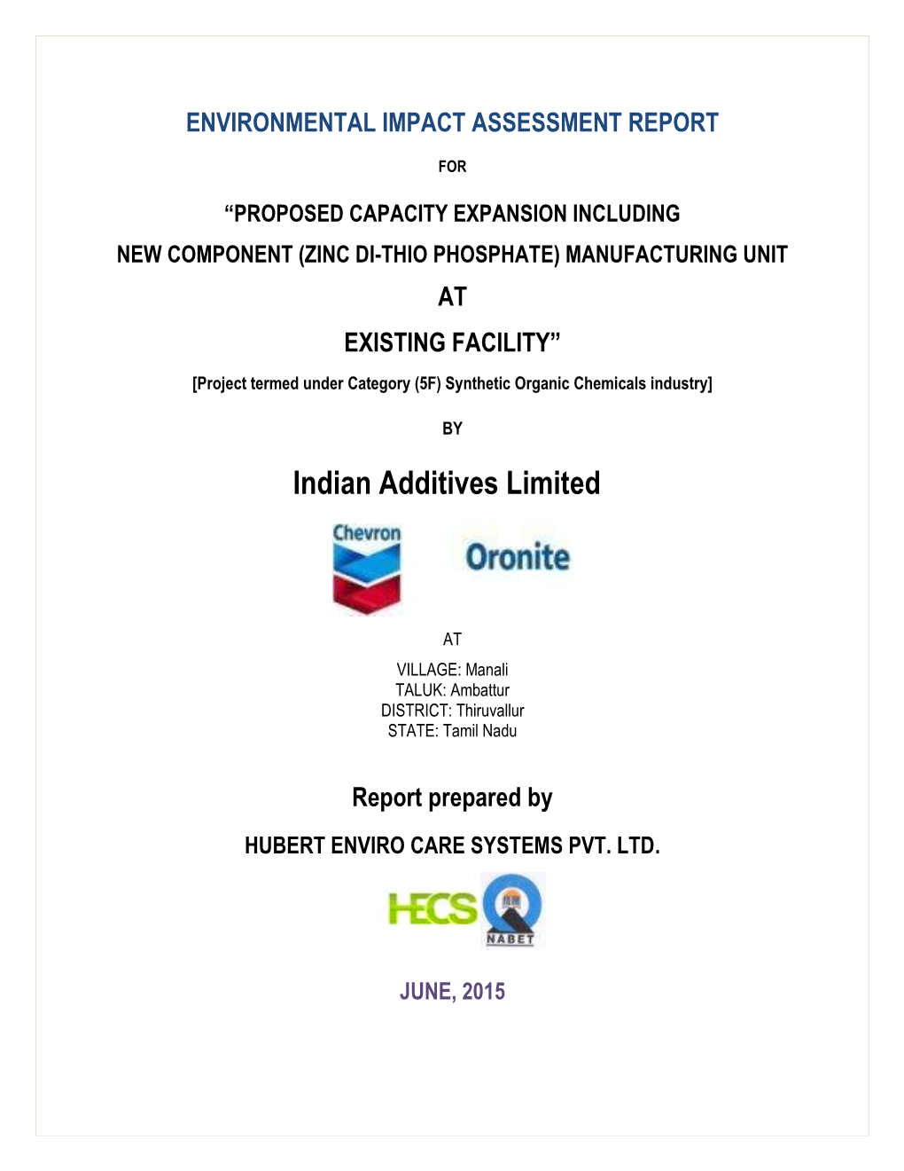 Indian Additives Limited