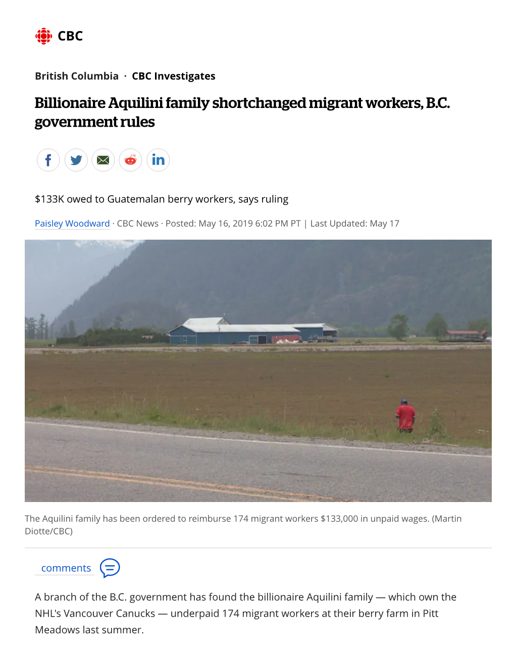 Billionaire Aquilini Family Shortchanged Migrant Workers, B.C. Government Rules