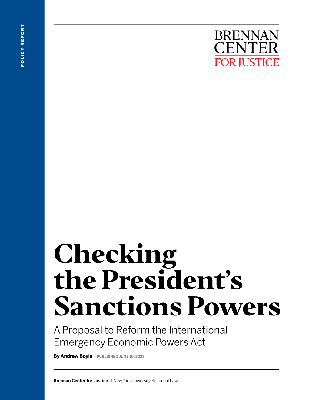 Checking the President's Sanctions Powers