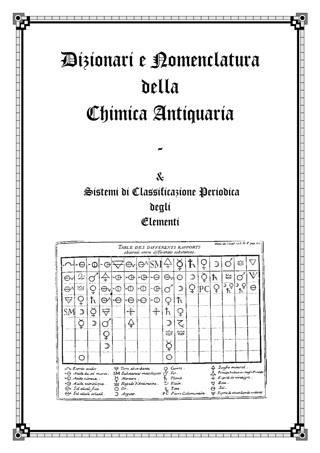 A Dictionary of the New Chymical Nomenclature from Method of Chymical Nomenclature (Paris, 1787); Translated by James St