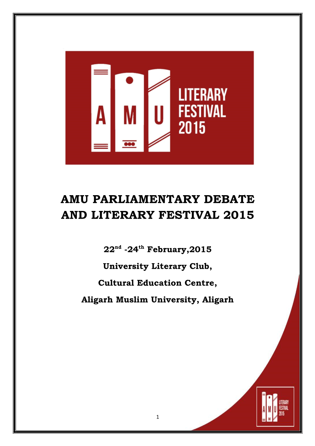 Amu Parliamentary Debate and Literary Festival 2015