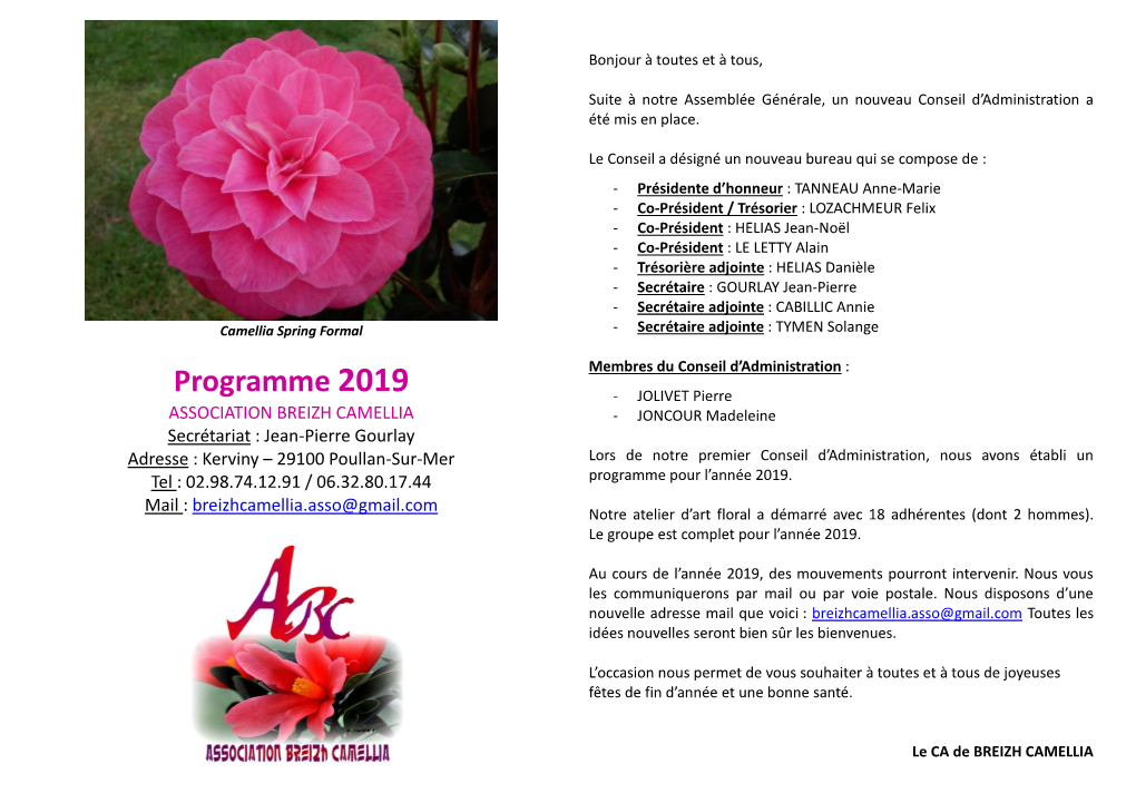 Programme 2019