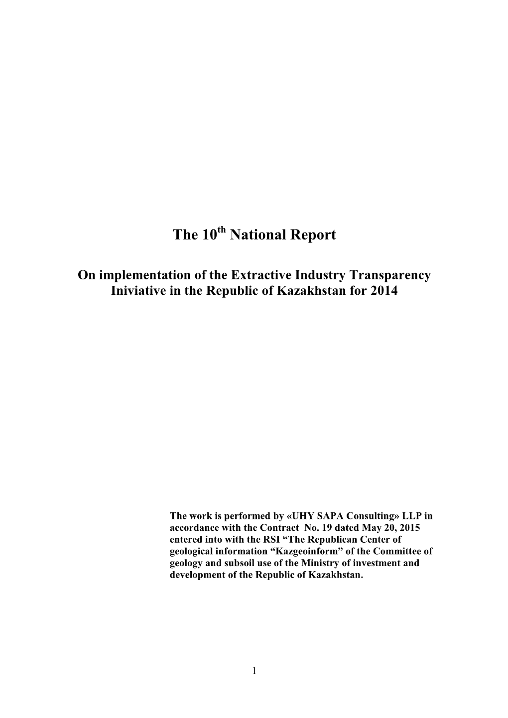 The 10 National Report