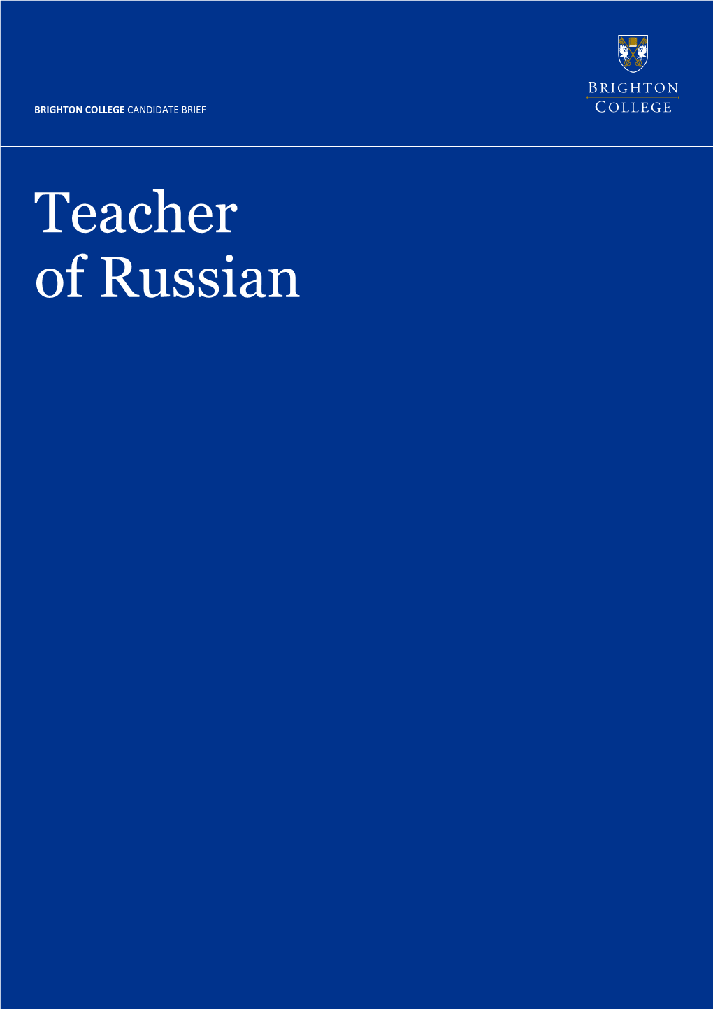 Teacher of Russian