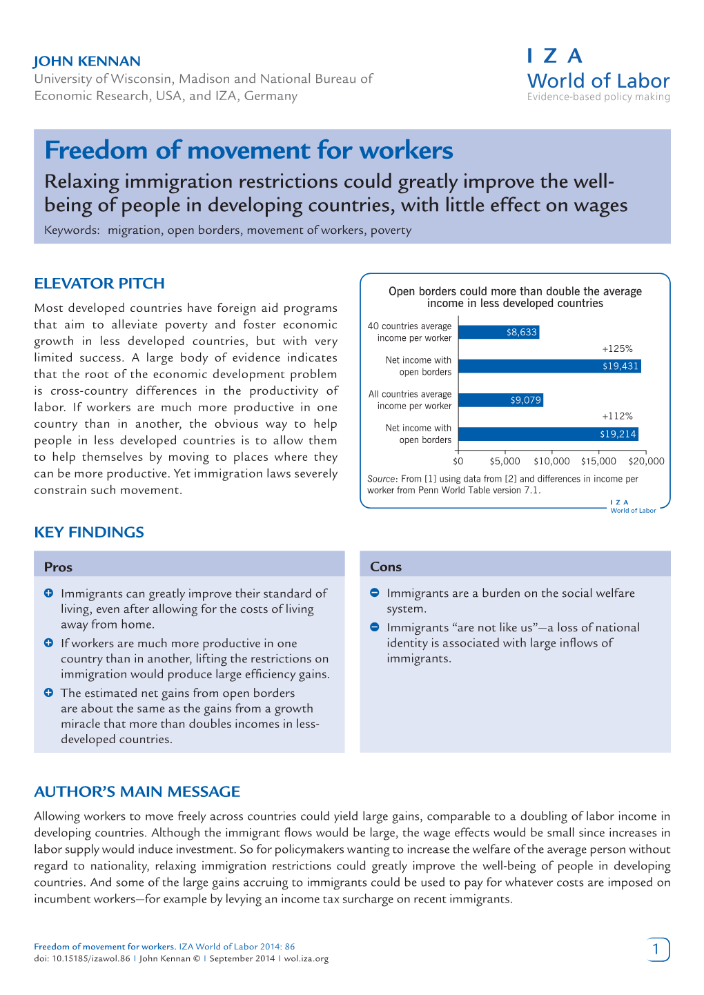 Freedom of Movement for Workers