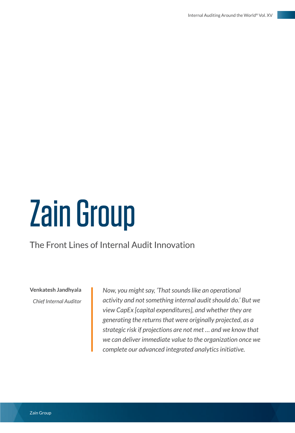 The Front Lines of Internal Audit Innovation