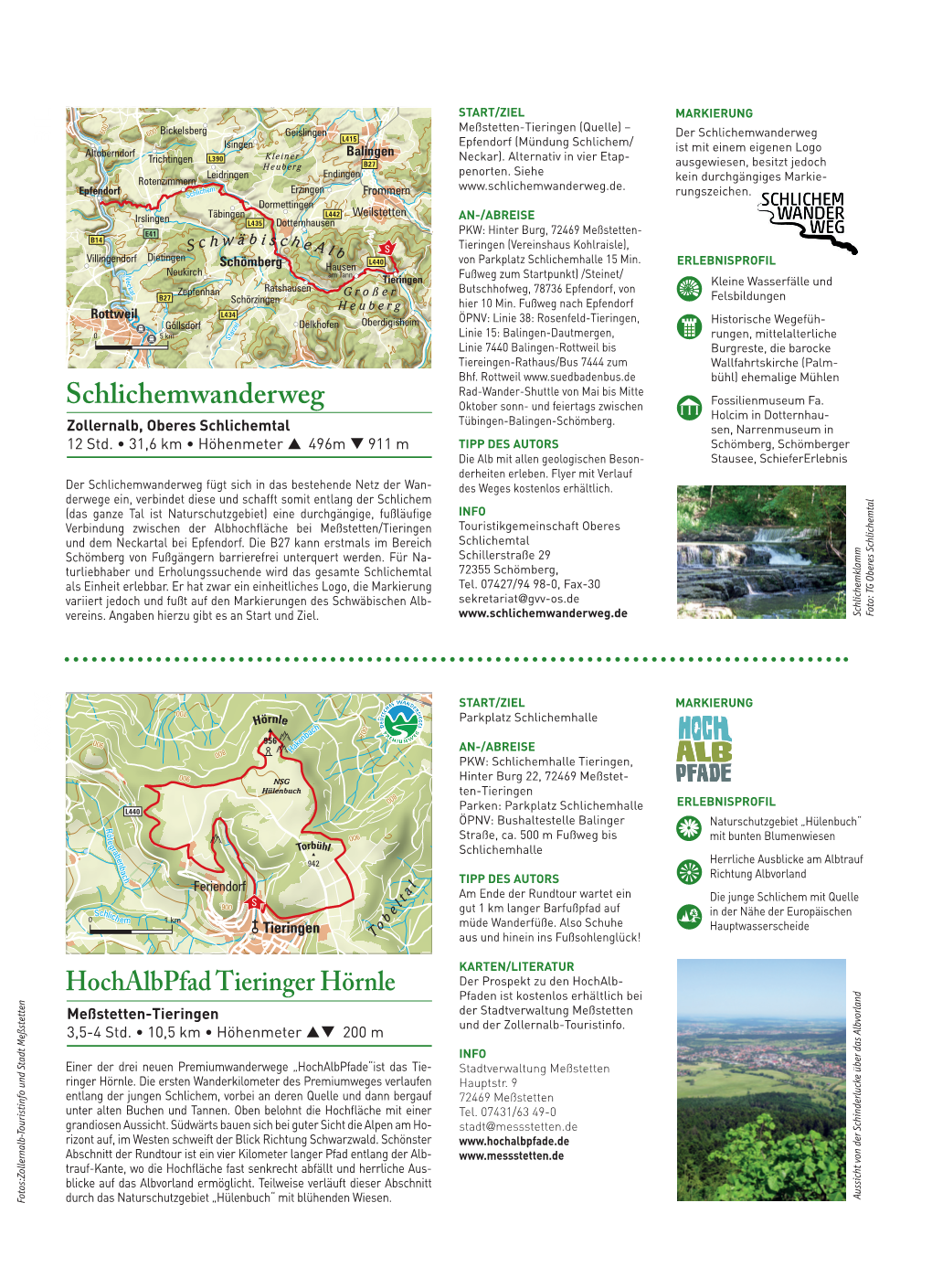 Schlichemwanderweg L415 BIL Isingen Epfendorf (Mündung Schlichem/ Altoberndorf Balingen Ist Mit Einem Eigenen Logo Trichtingen L390 Kleiner Neckar)