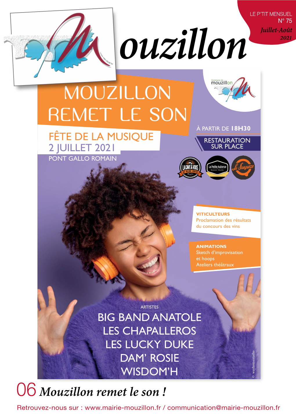 Mouzillon Remet Le Son À Partir De 18H30 Fête De La Musique Restauration 2 Juillet 2021 Sur Place Pont Gallo Romain