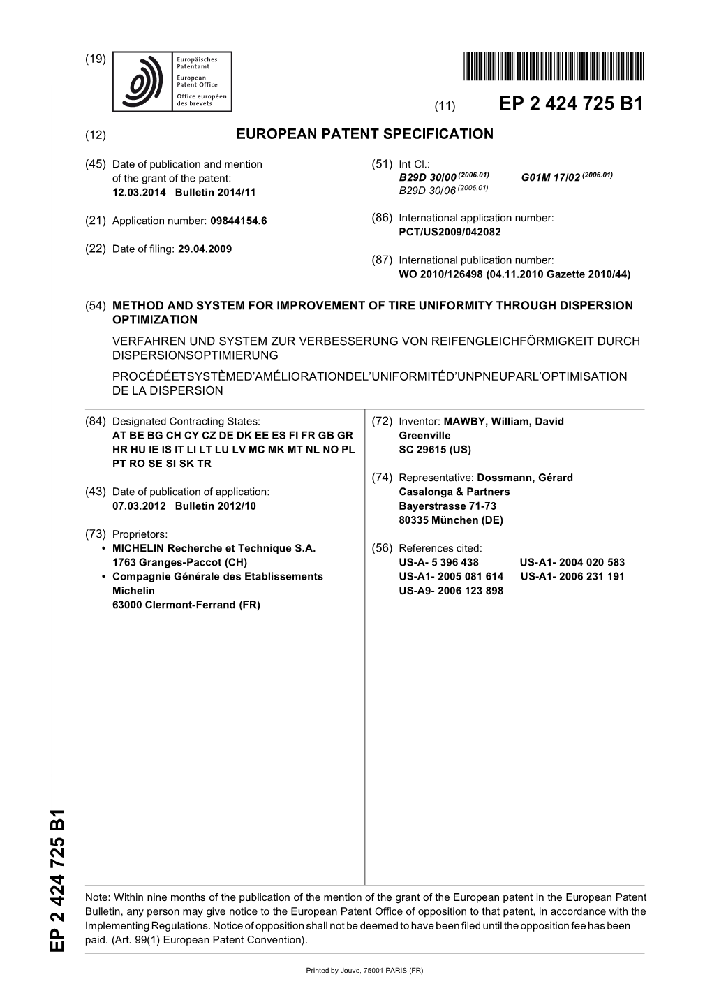 Method and System for Improvement of Tire