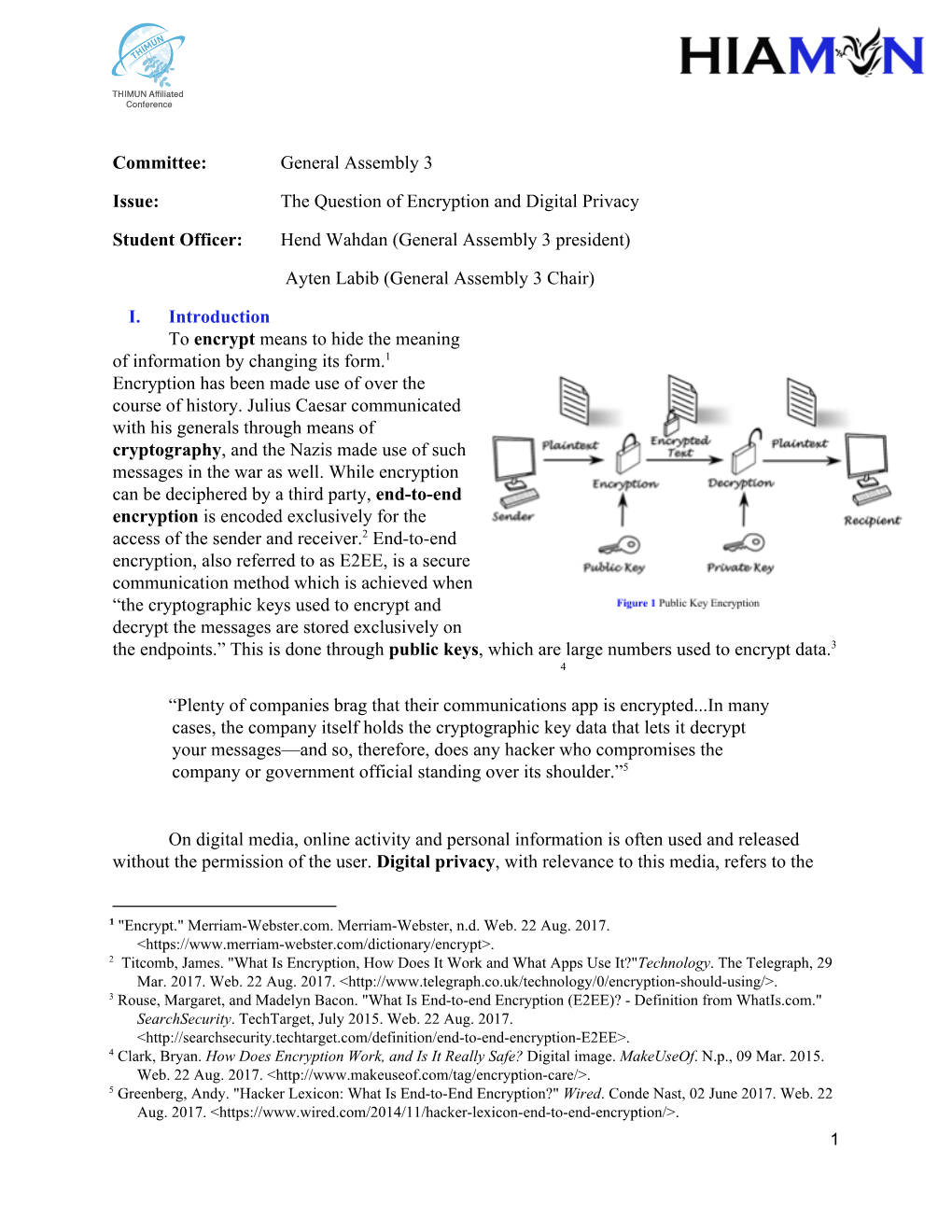 The Question of Encryption and Digital Privacy Student Officer