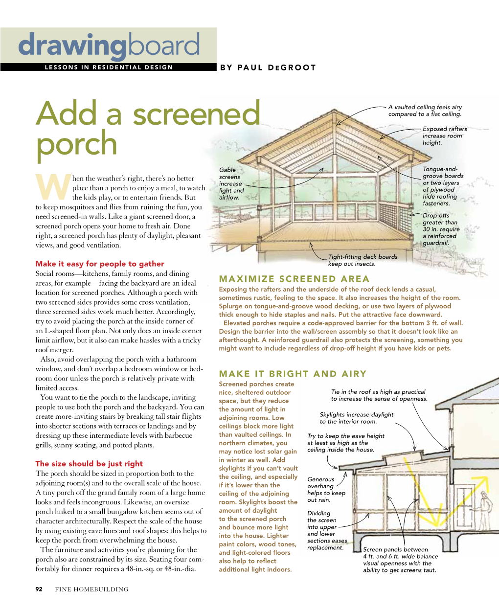 Add a Screened Porch