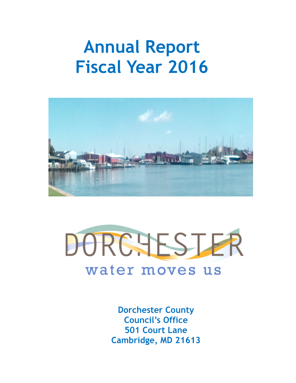 Annual Report Fiscal Year 2016