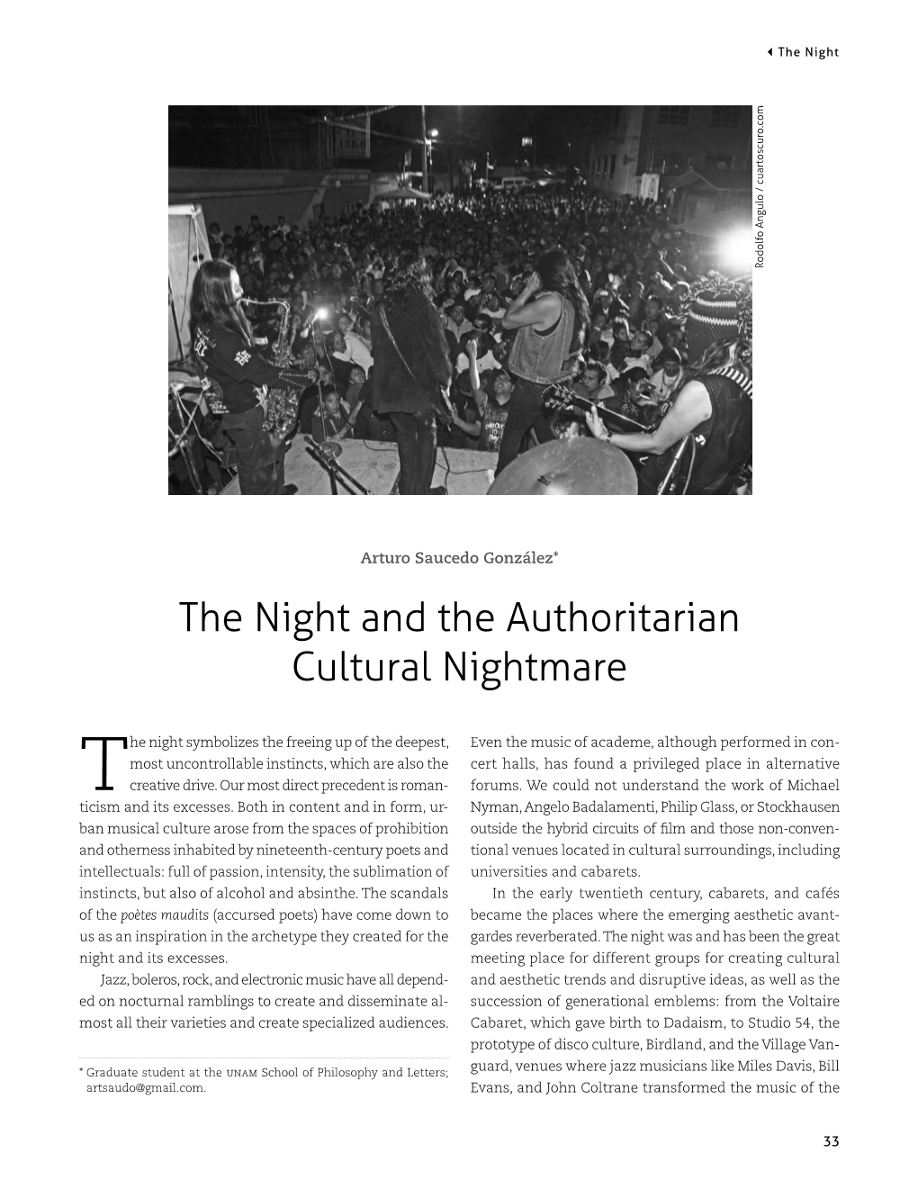 The Night and the Authoritarian Cultural Nightmare
