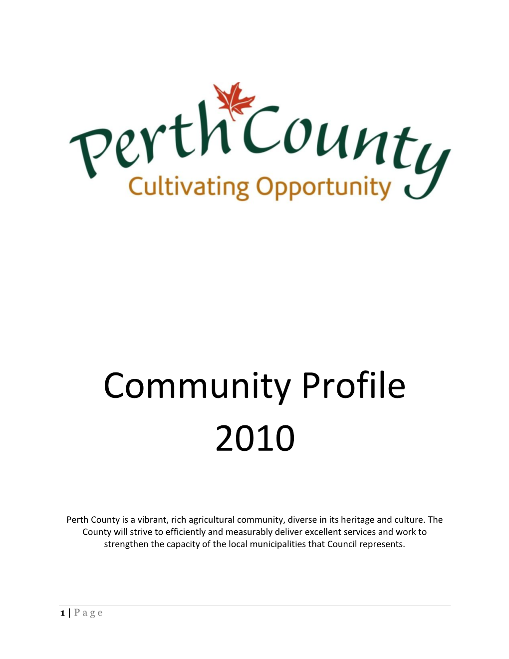 Community Profile 2010