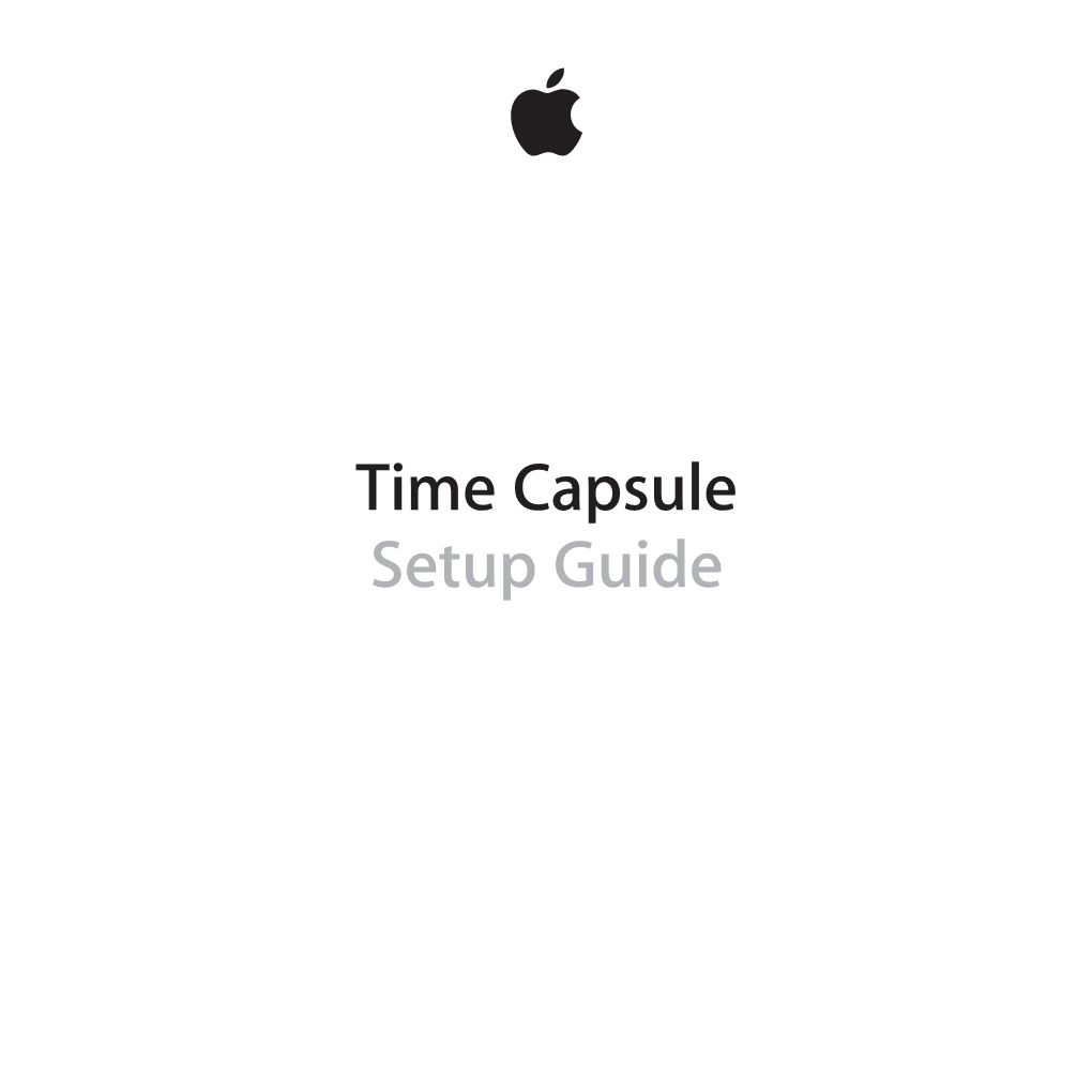 Time Capsule Setup Guide