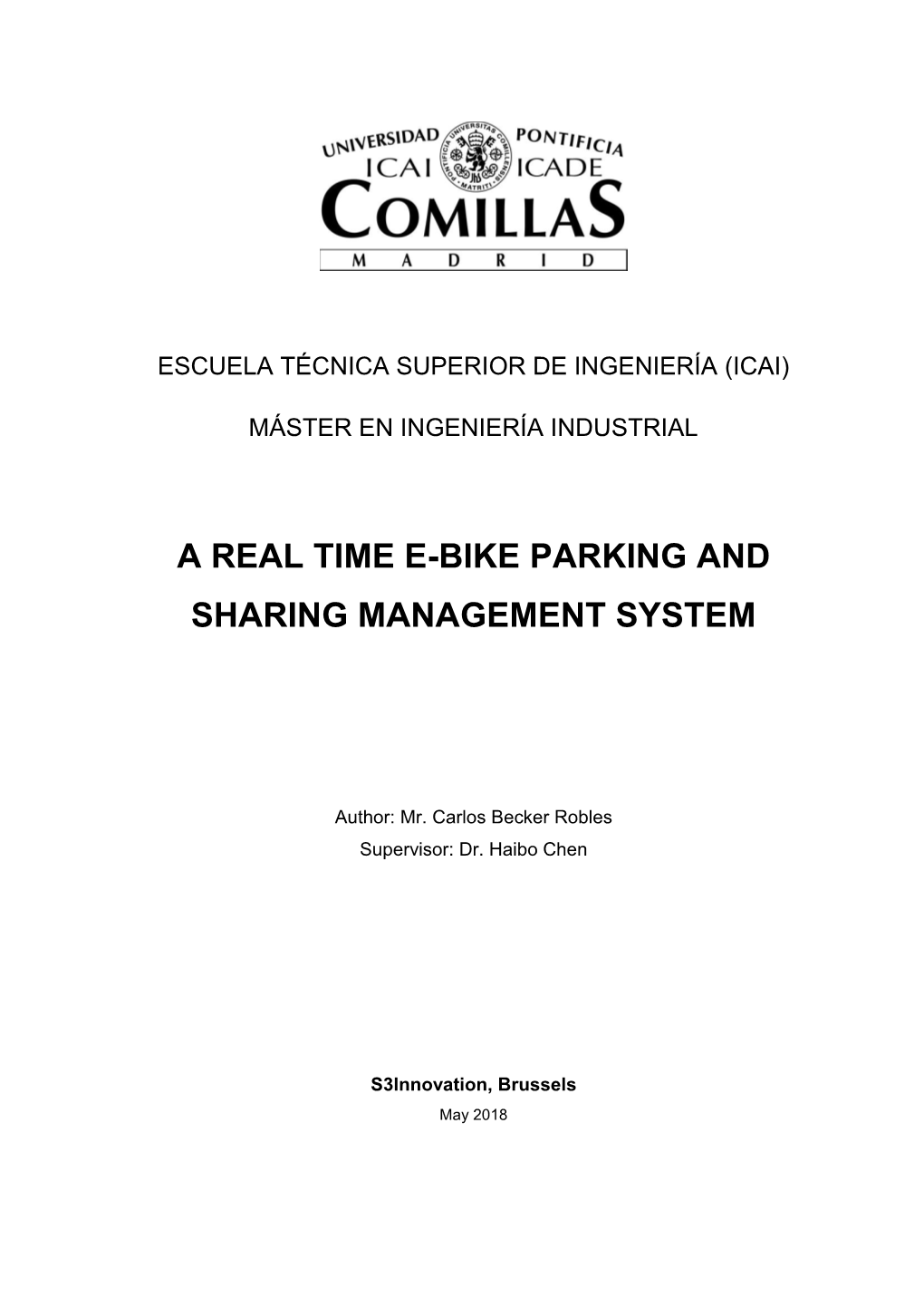 A Real Time E-Bike Parking and Sharing Management System