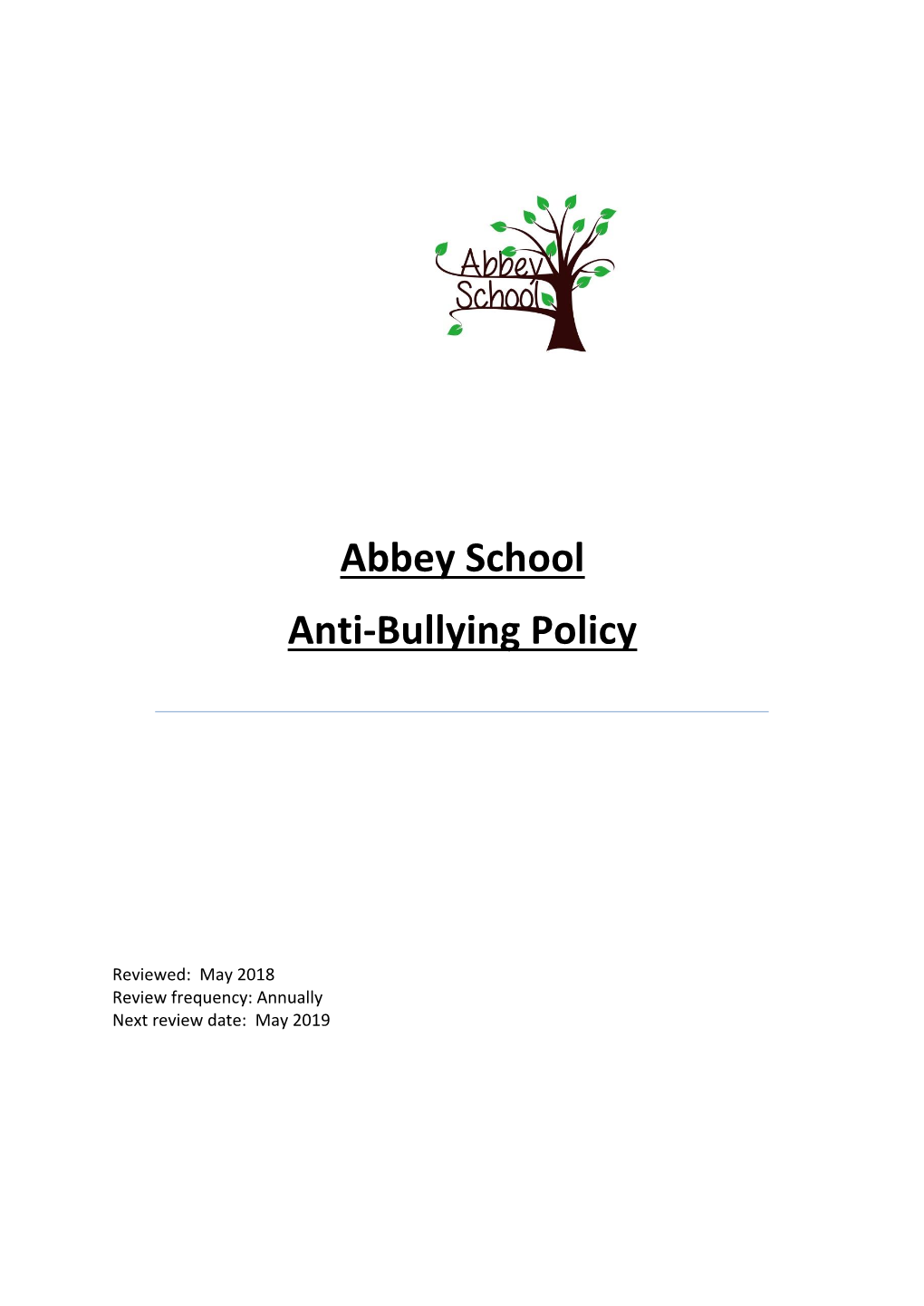 Abbey School Anti-Bullying Policy