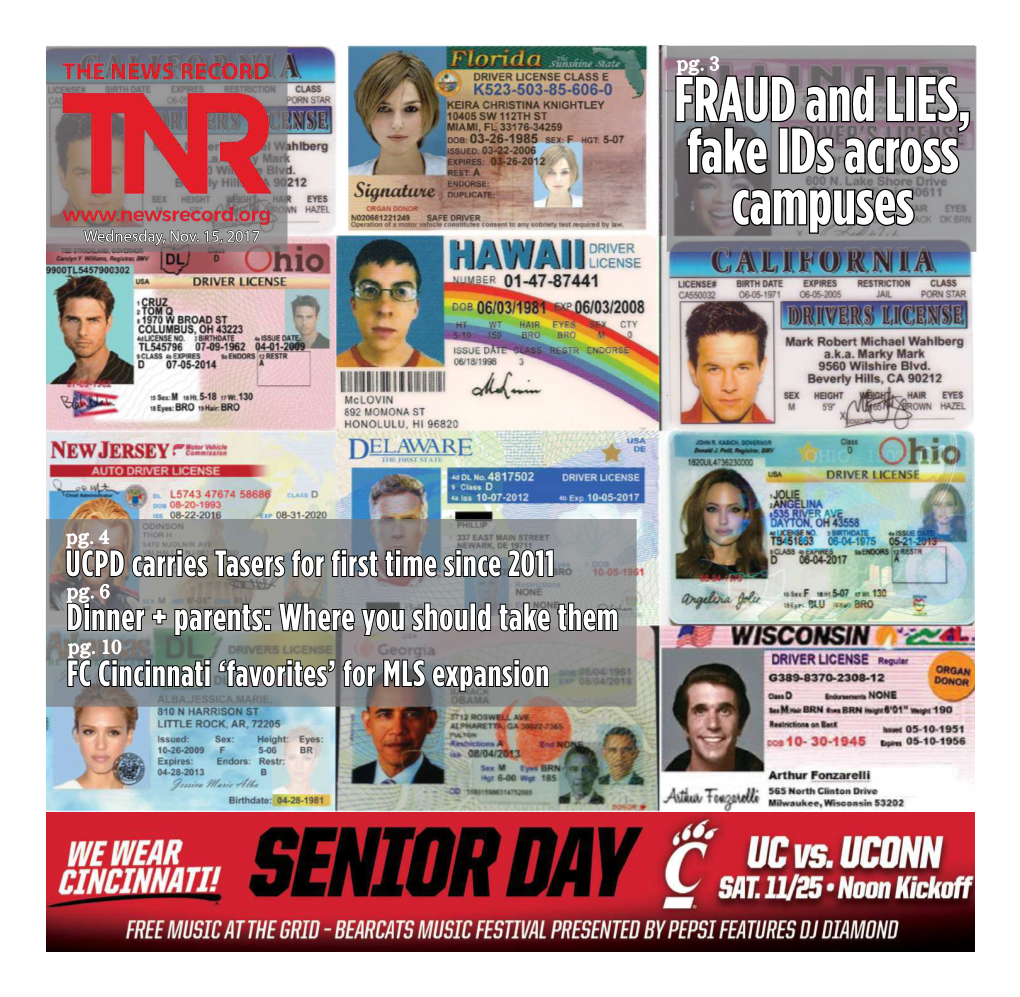 FRAUD and LIES, Fake Ids Across Campuses Wednesday, Nov