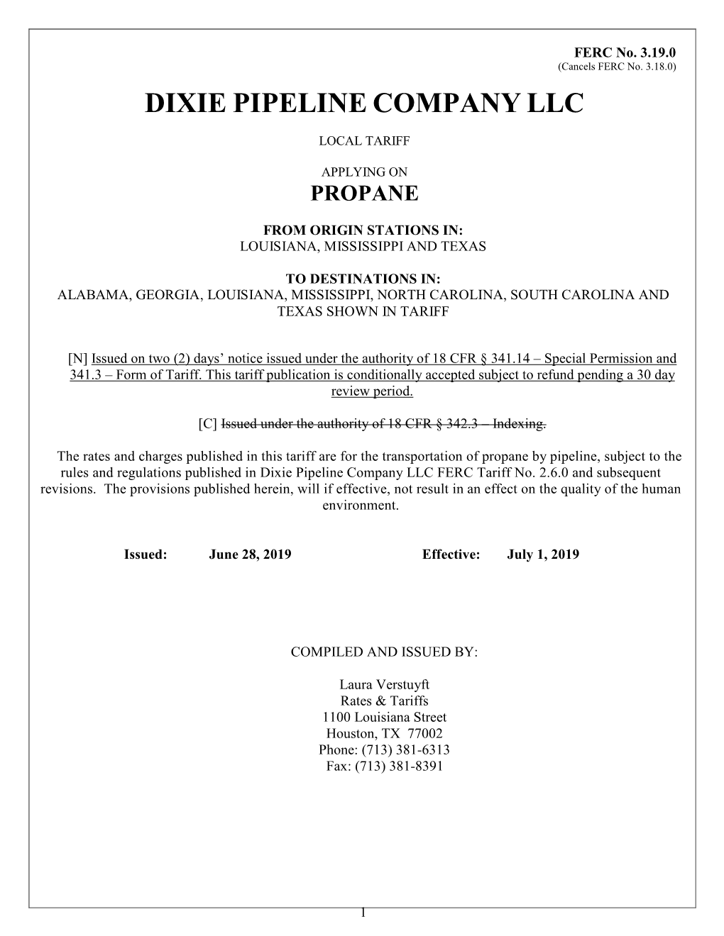 Dixie Pipeline Company Llc