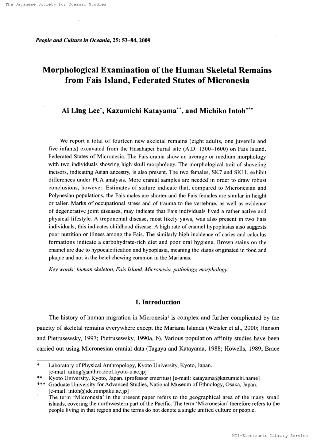 Morphologicalexamination of the Human Skeletalremains From