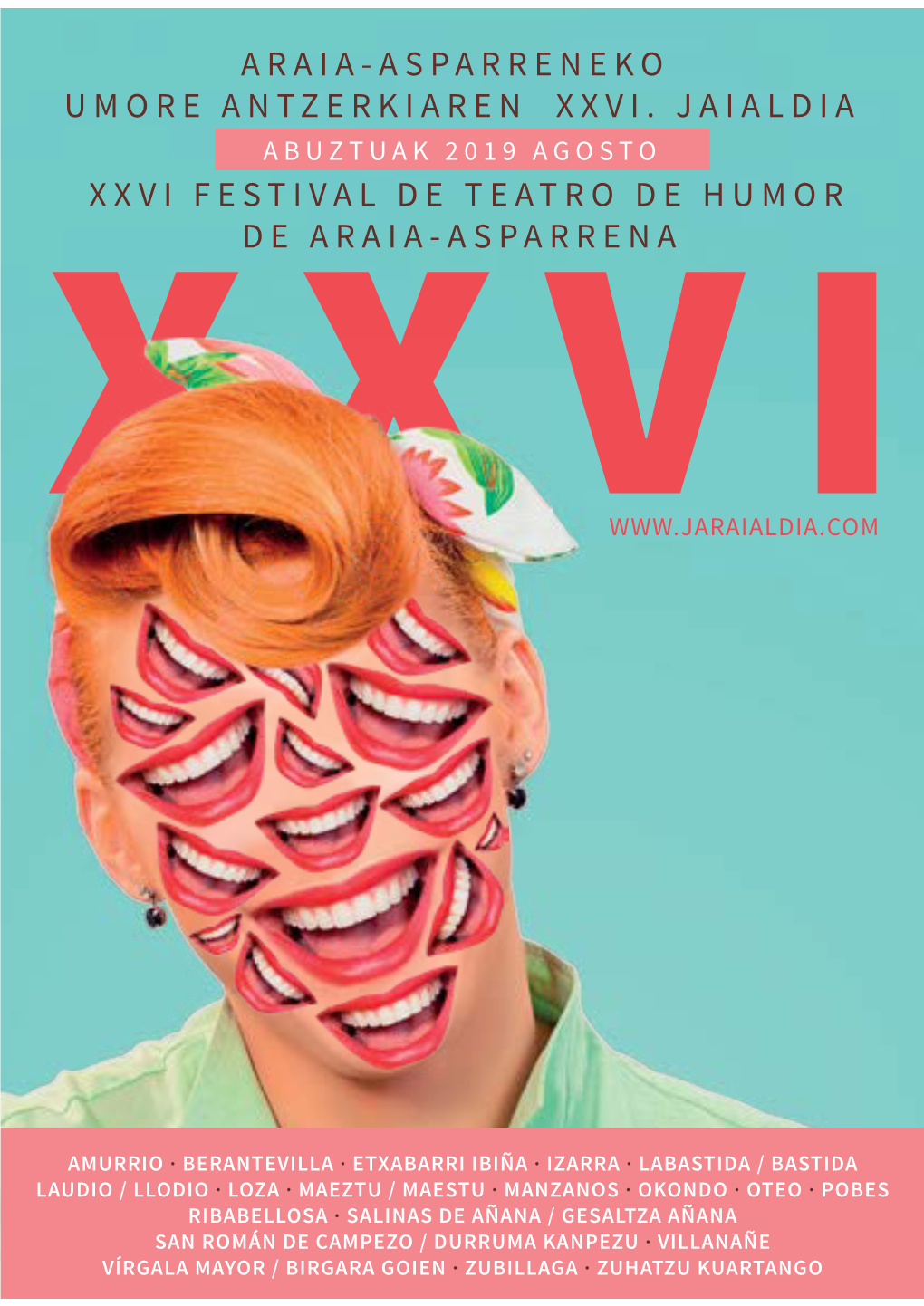 Araia-Asparreneko Umore Antzerkiaren Xxvi. Jaialdia Abuztuak 2019 Agosto Xxvi Festival De Teatro De Humor De Araia-Asparrena