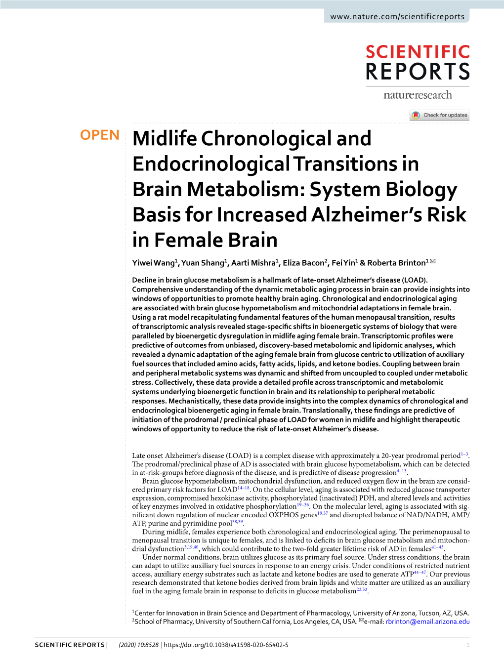 Midlife Chronological and Endocrinological Transitions In