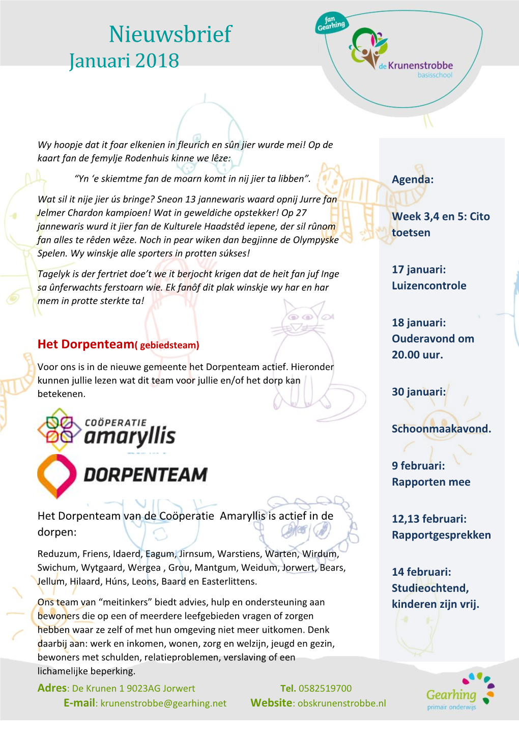 Nieuwsbrief Januari 2018