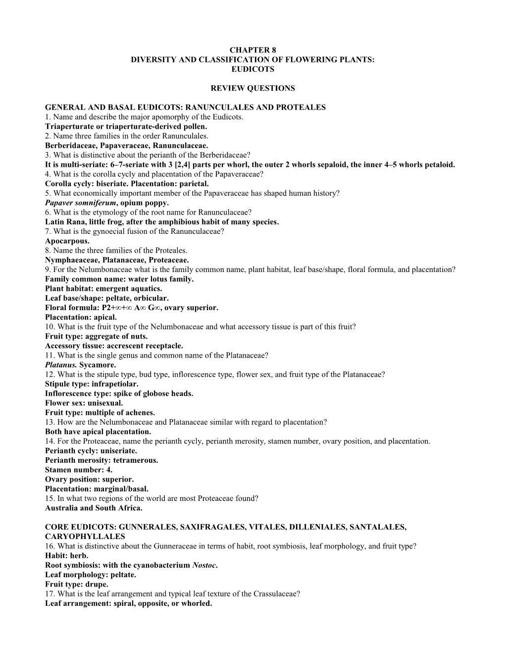 Diversity and Classification of Flowering Plants