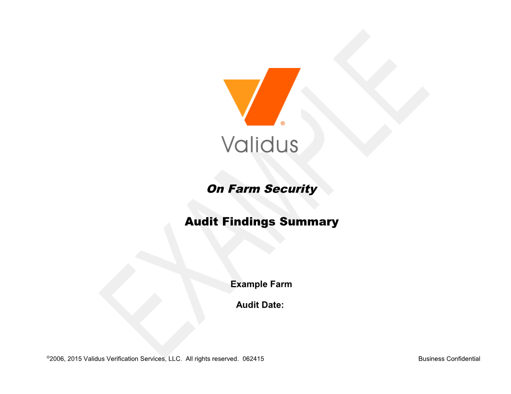 2006, 2015 Validus Verification Services, LLC. All Rights Reserved. 062415 Business