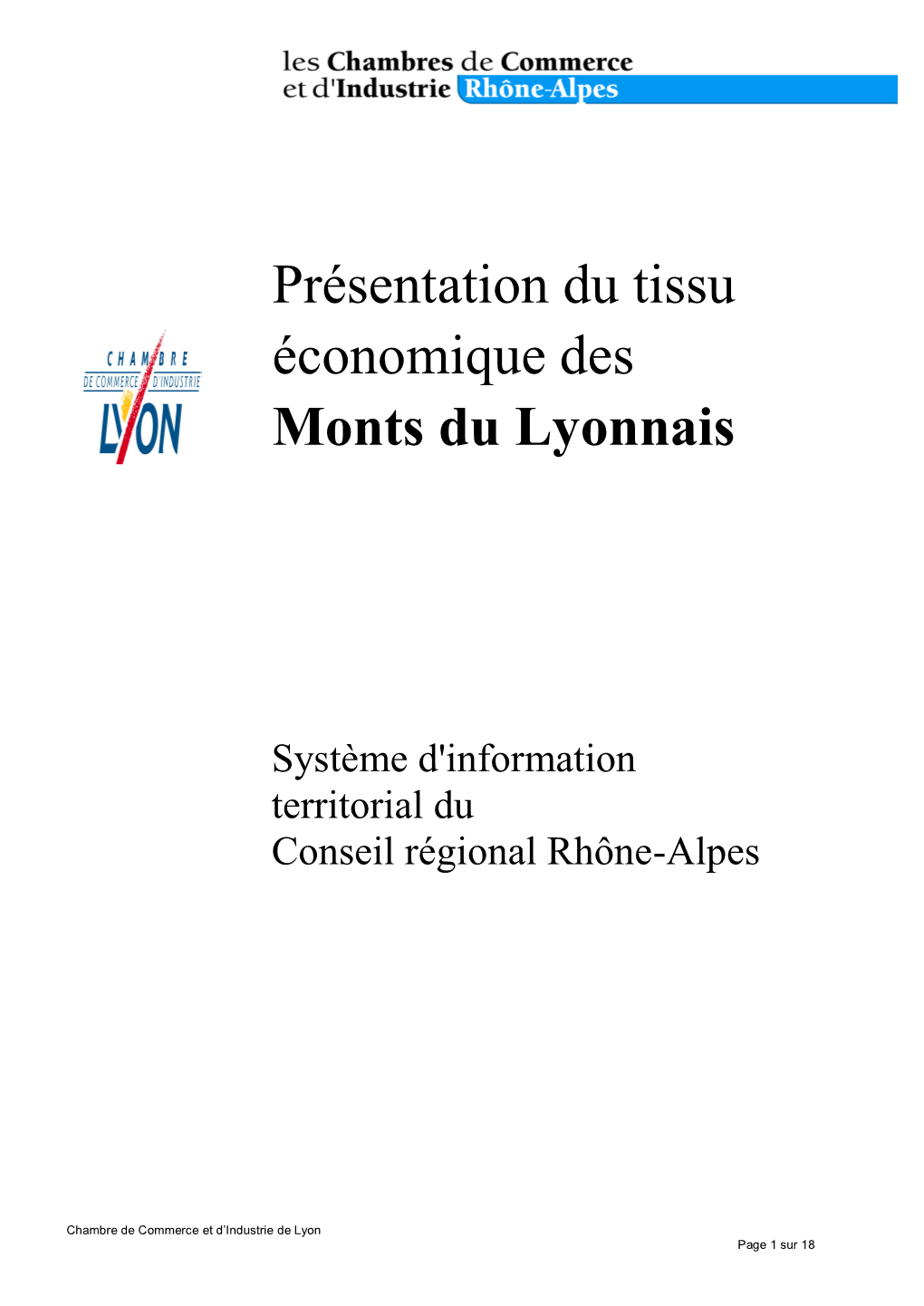 Présentation Du Tissu Économique Des Monts Du Lyonnais