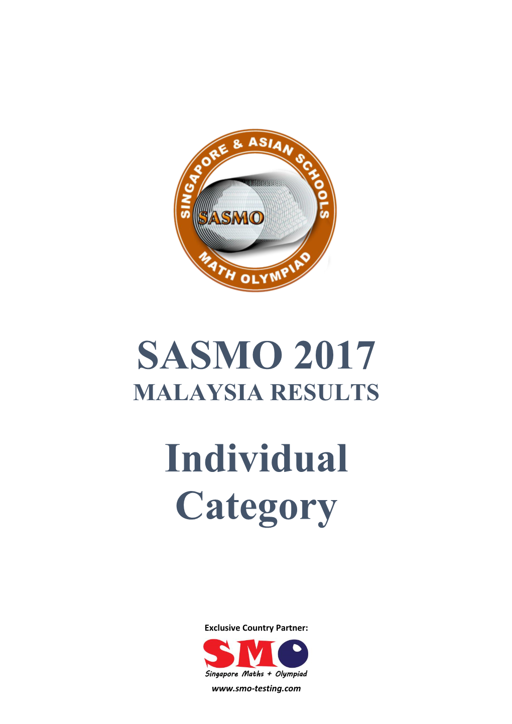 SASMO 2017 Individual Category