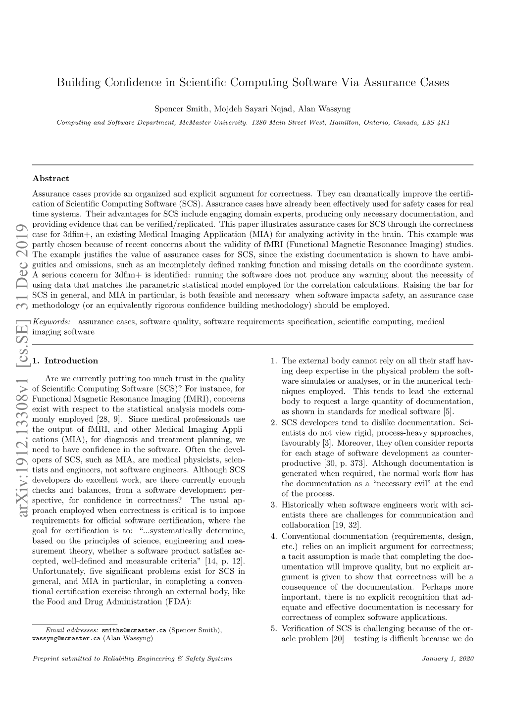 Arxiv:1912.13308V1 [Cs.SE] 31 Dec 2019