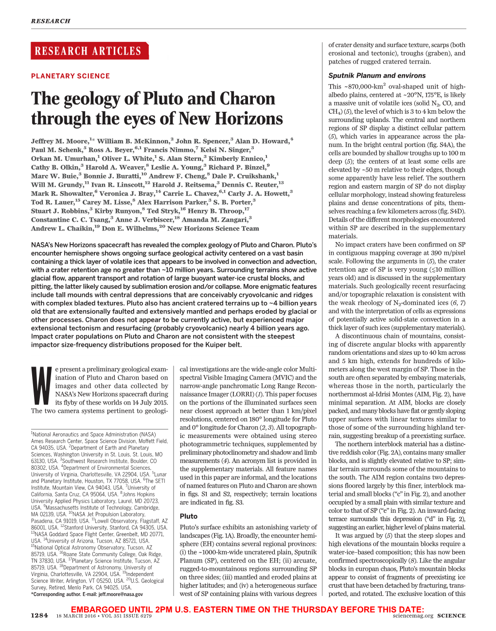 The Geology of Pluto and Charon Through the Eyes Of