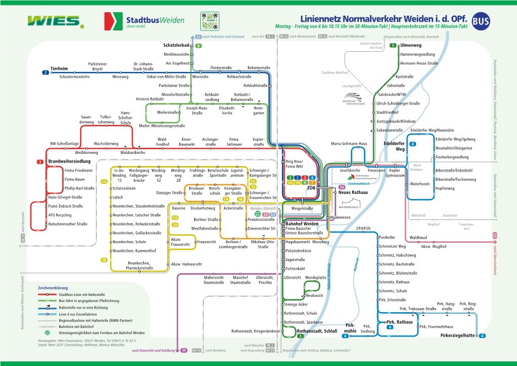 Liniennetzplan Normalverkehr
