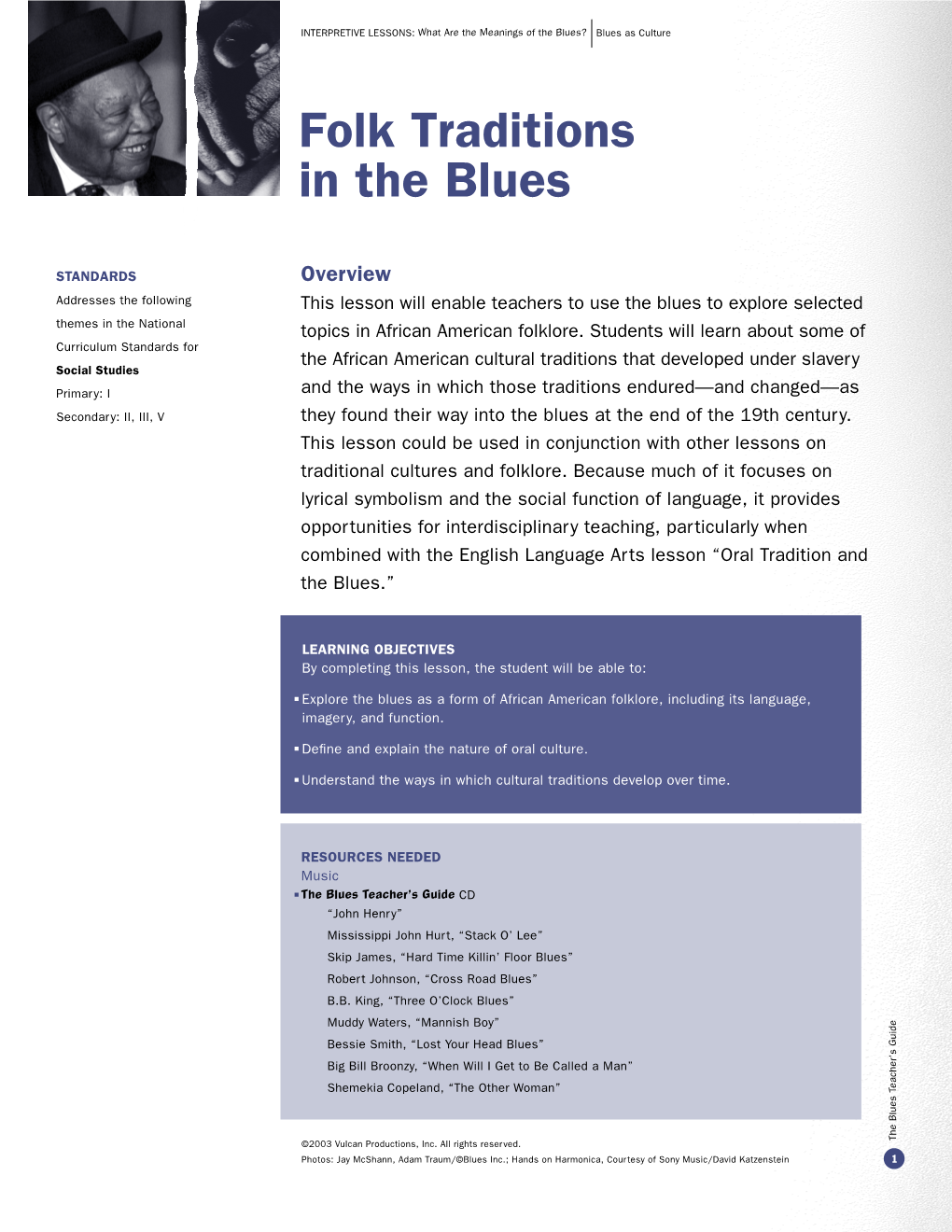 Folk Traditions in the Blues Blues the in Traditions Folk