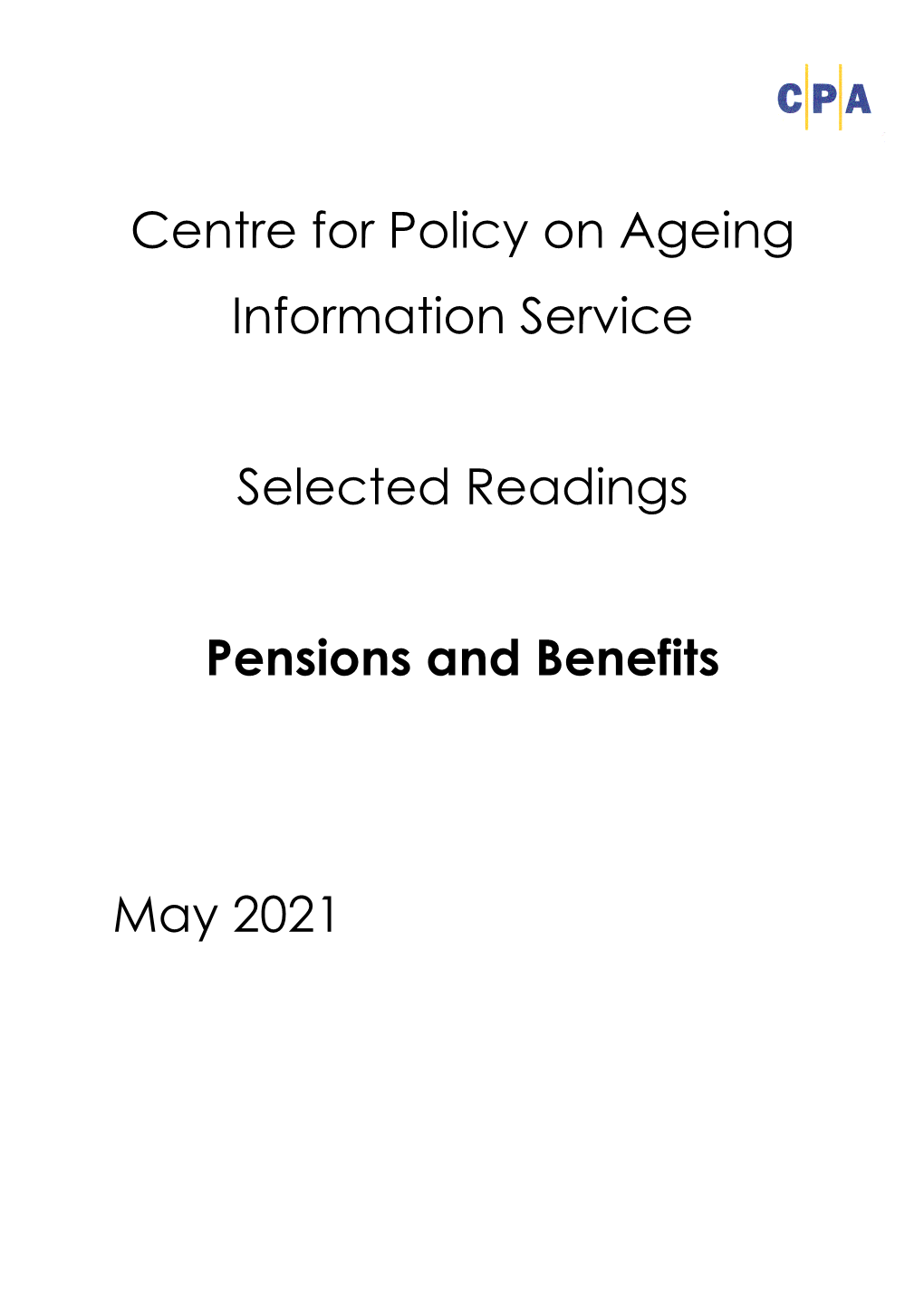 Pensions and Benefits