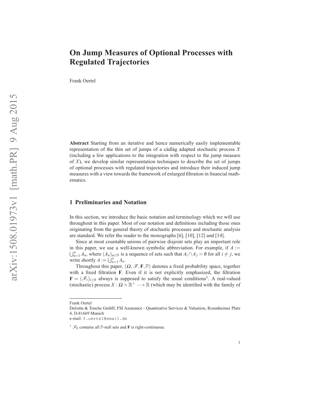 On Jump Measures of Optional Processes with Regulated Trajectories 3