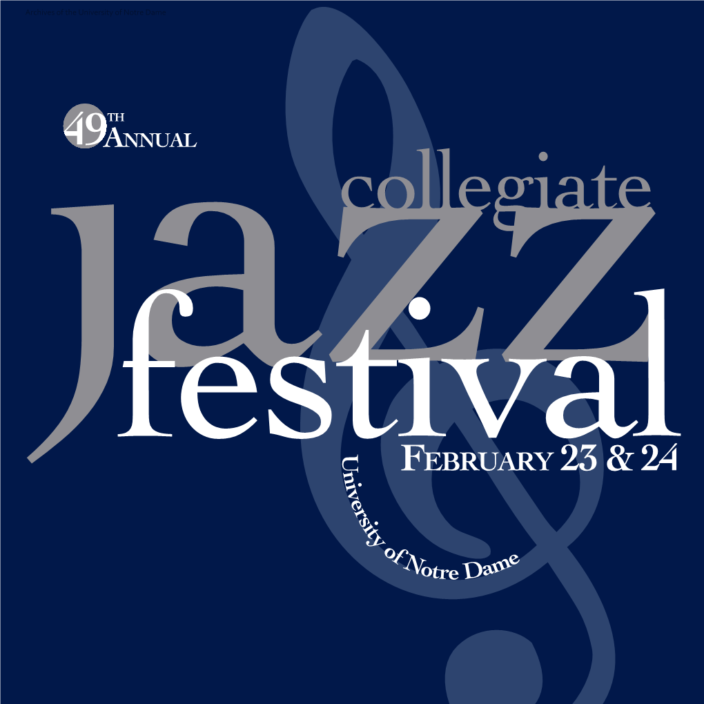 Notre Dame Collegiate Jazz Festival Program, 2007