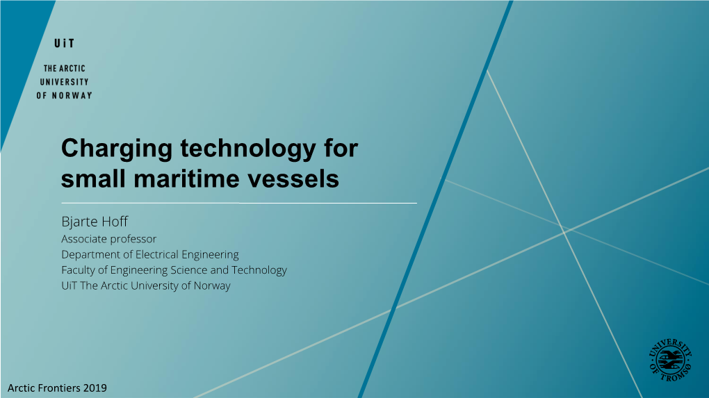 Charging Technology for Small Maritime Vessels