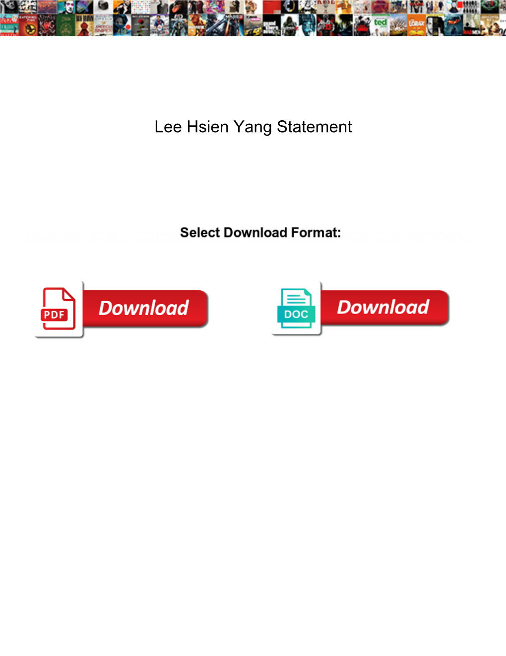 Lee Hsien Yang Statement