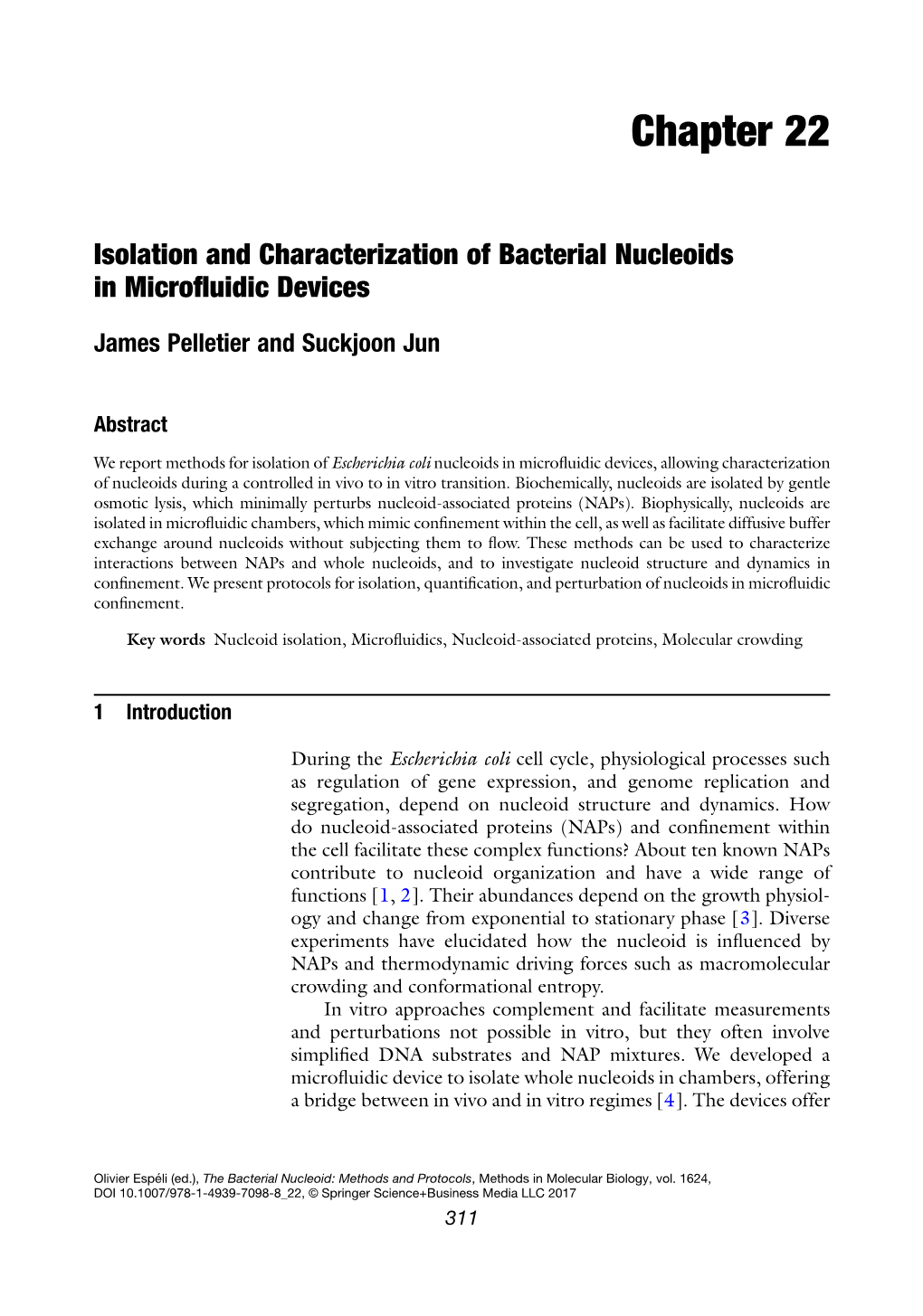 Isolation and Characterization of Bacterial Nucleoids in Microfluidic